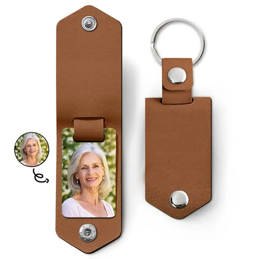 Photo Leather Keychain